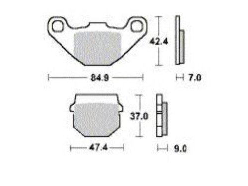 Remblokken Peugeot Ludix - Voor - HengTong
