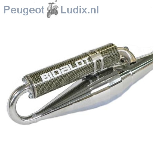 Uitlaat Peugeot Ludix Bidalot CS1R Chroom/Kevlar